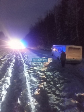 Пассажирский автобус и еще несколько авто улетели в кювет под Ивановом